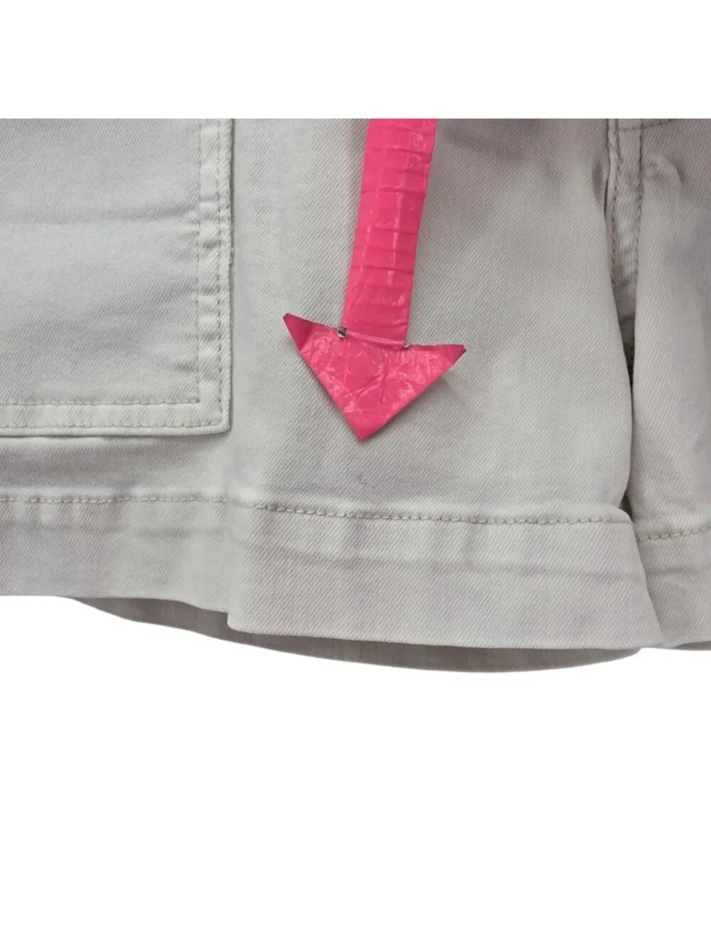 Kut From The Kloth Womens 6 Shorts Jane High Rise Short Denim Jean Ivory Pockets